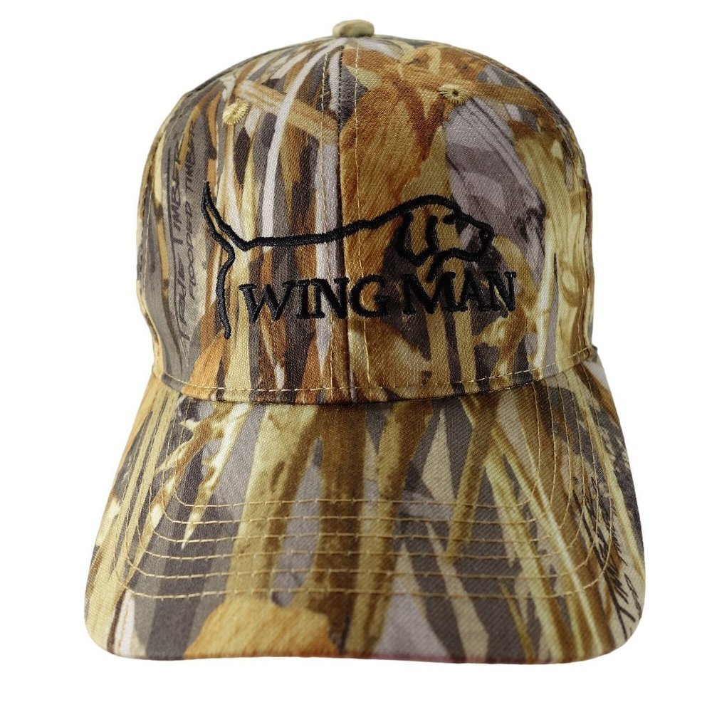 Pacific Camouflage Embroidered Wingman Dog‎ Hunting Strapback Baseball Cap Hat